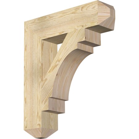 Ekena Millwork Merced Craftsman Rough Sawn Bracket, Douglas Fir, 6"W x 26"D x 30"H BKT06X26X30MRC04RDF